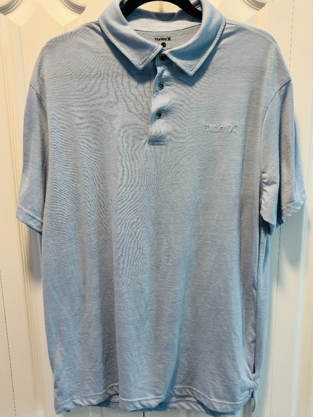 Hurley Men's Blue Polo Shirt XL Performance Casual Surf Golf Classic Top